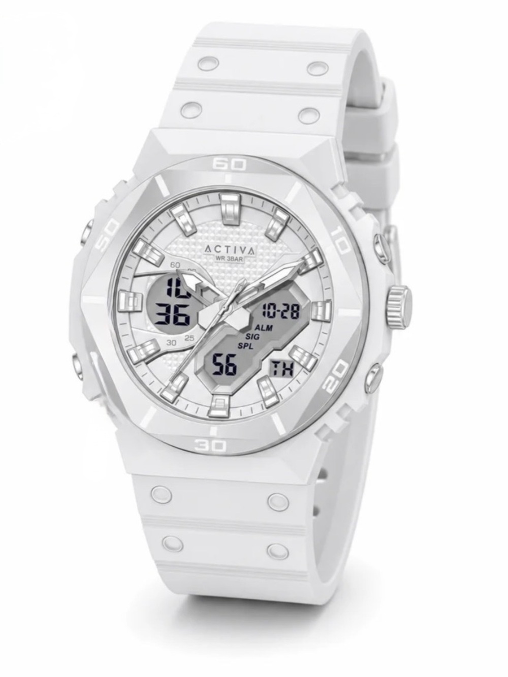 Activa Exon X Invicta Digital Men's Watch - 48mm. White (ACW8120-002)